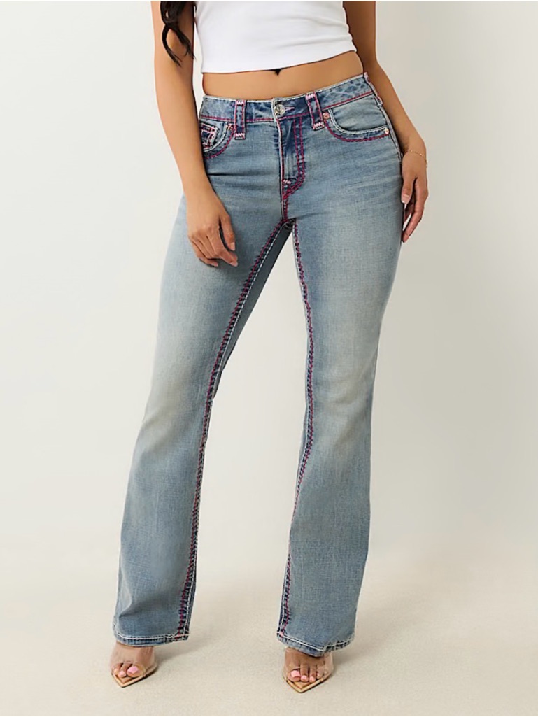 True Religion Becca Mid Rise Super T Bootcut Jeans Size 28 Nwot